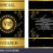 A Golden Vip Invitation Card Template That Can Be Used For Within Event Invitation Card Template