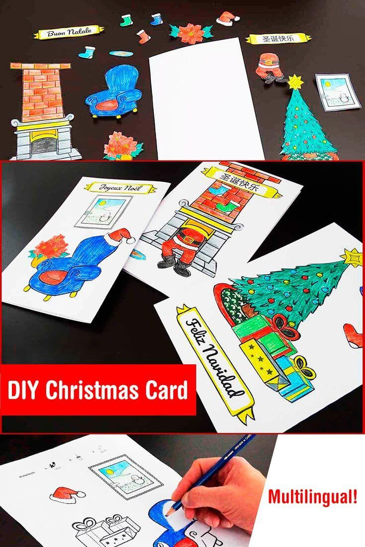 A Simple And Creative Idea For A Diy Chrismas Card Made Throughout Diy Christmas Card Templates