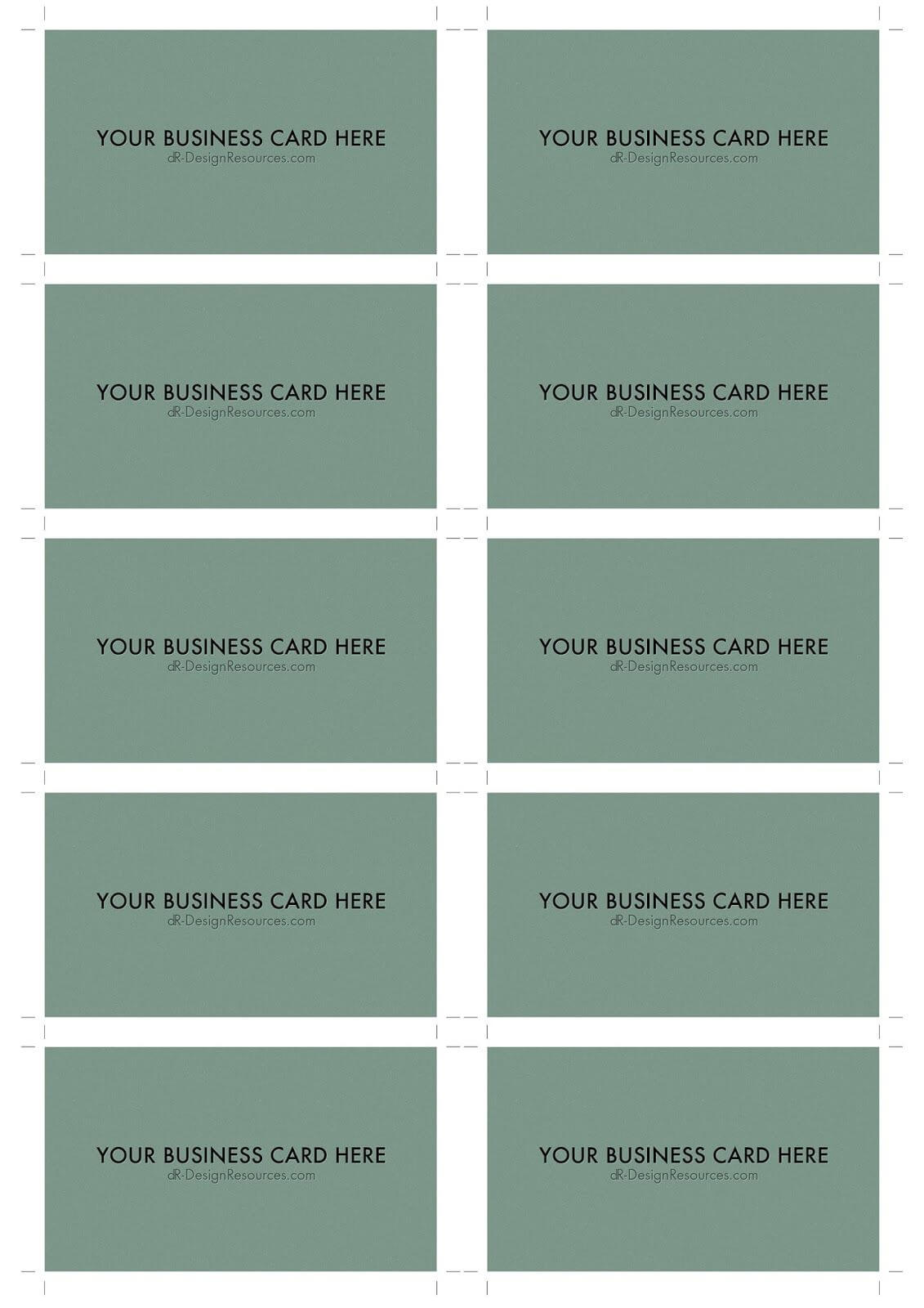A4 Business Card Template Psd (10 Per Sheet) | Business Card Regarding Photoshop Business Card Template With Bleed
