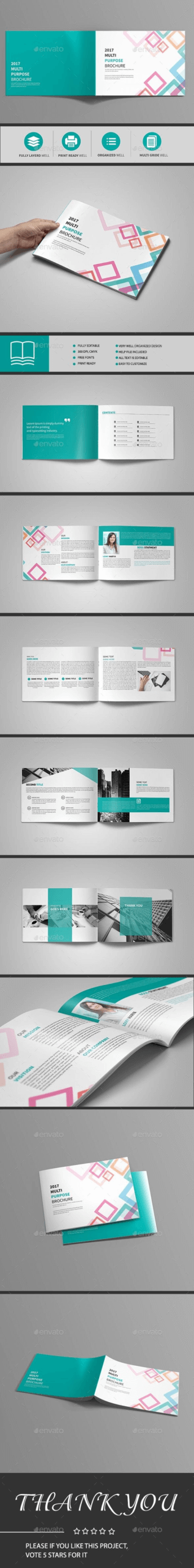Abstract Landscape Brochure Page — Indesign Template • Only With Regard To 12 Page Brochure Template