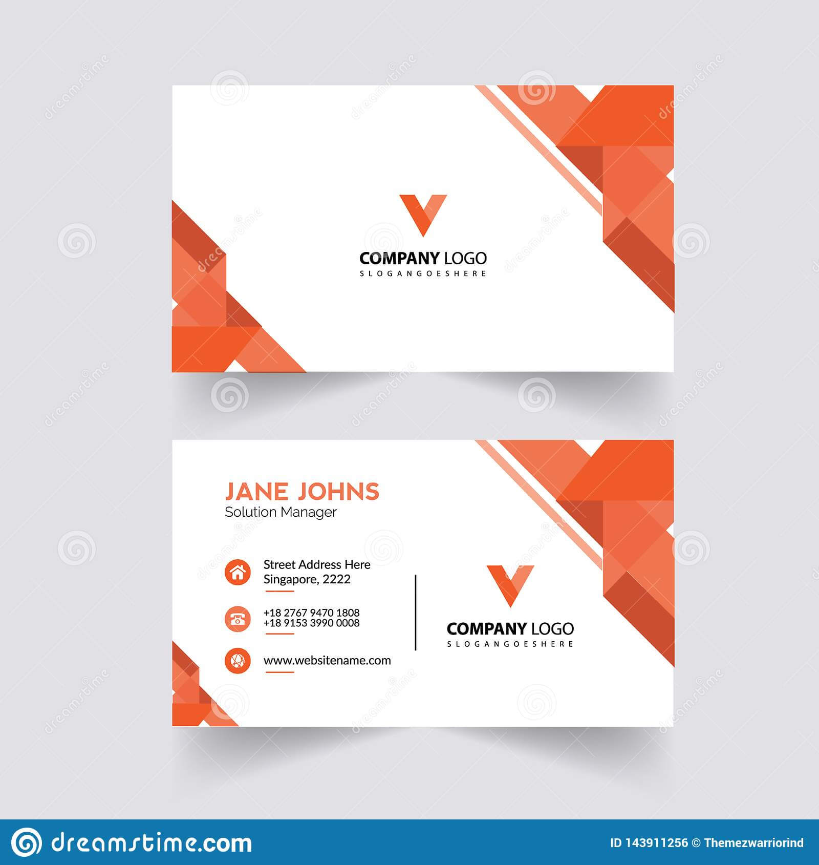 Abstruct Business Card Template Stock Illustration With Adobe Illustrator Business Card Template