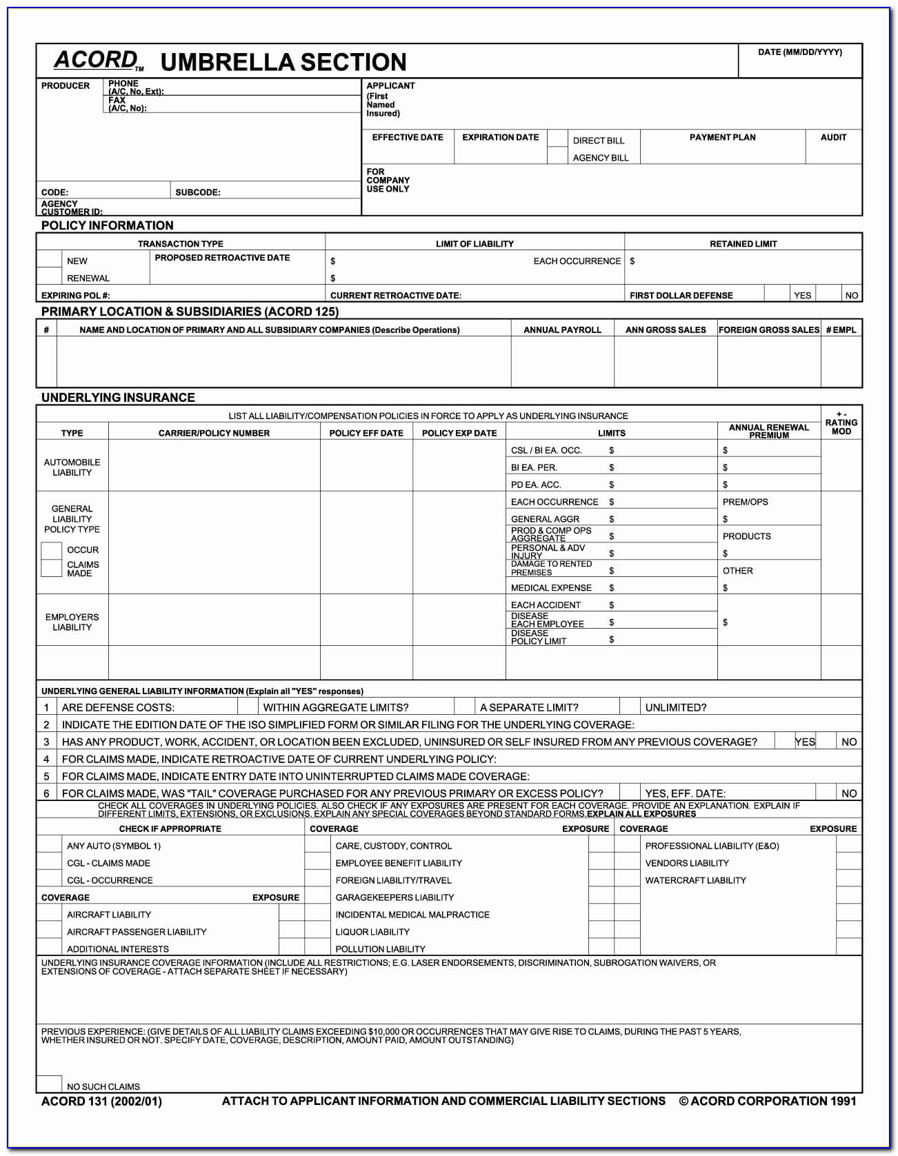 Acord Insurance Form Template – Form : Resume Examples Within Certificate Of Insurance Template