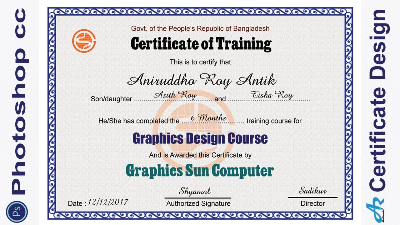 Adobe Photoshop Certificates | Certificate Template Downloads In Track And Field Certificate Templates Free