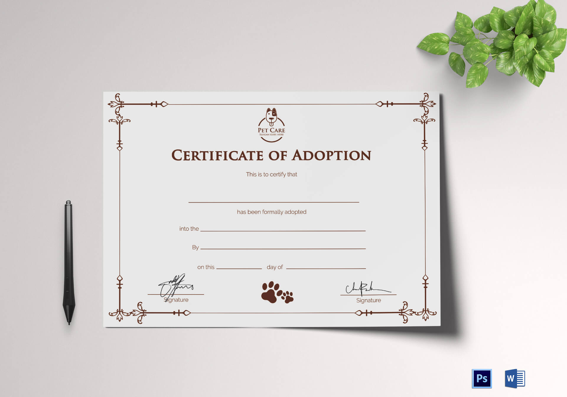Adoption Certificate Template Free – Yatay.horizonconsulting.co Regarding Toy Adoption Certificate Template