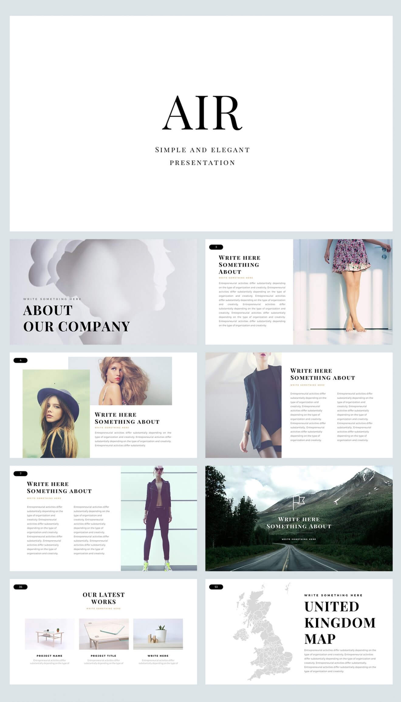 Air Free Powerpoint Template(9 Slides) – Just Free Slides Regarding Powerpoint Photo Slideshow Template