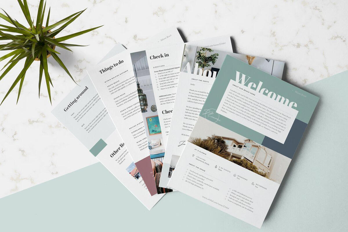 Airbnb Welcome Book Template ~ Brochure Templates ~ Creative In Welcome Brochure Template