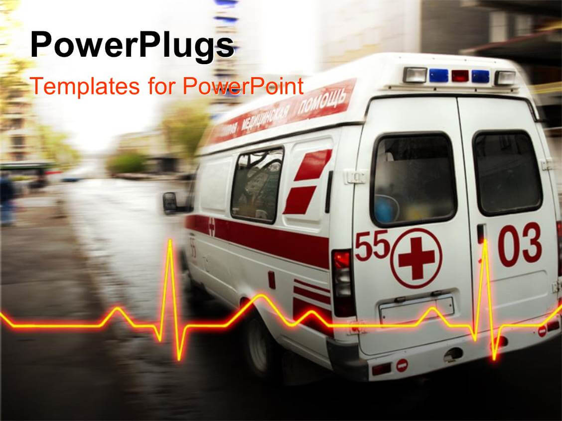 Ambulance Powerpoint Templates W/ Ambulance Themed Backgrounds Pertaining To Ambulance Powerpoint Template
