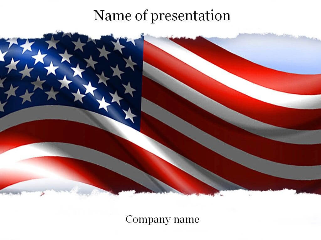 American Flag Powerpoint Template | American Flag With American Flag Powerpoint Template