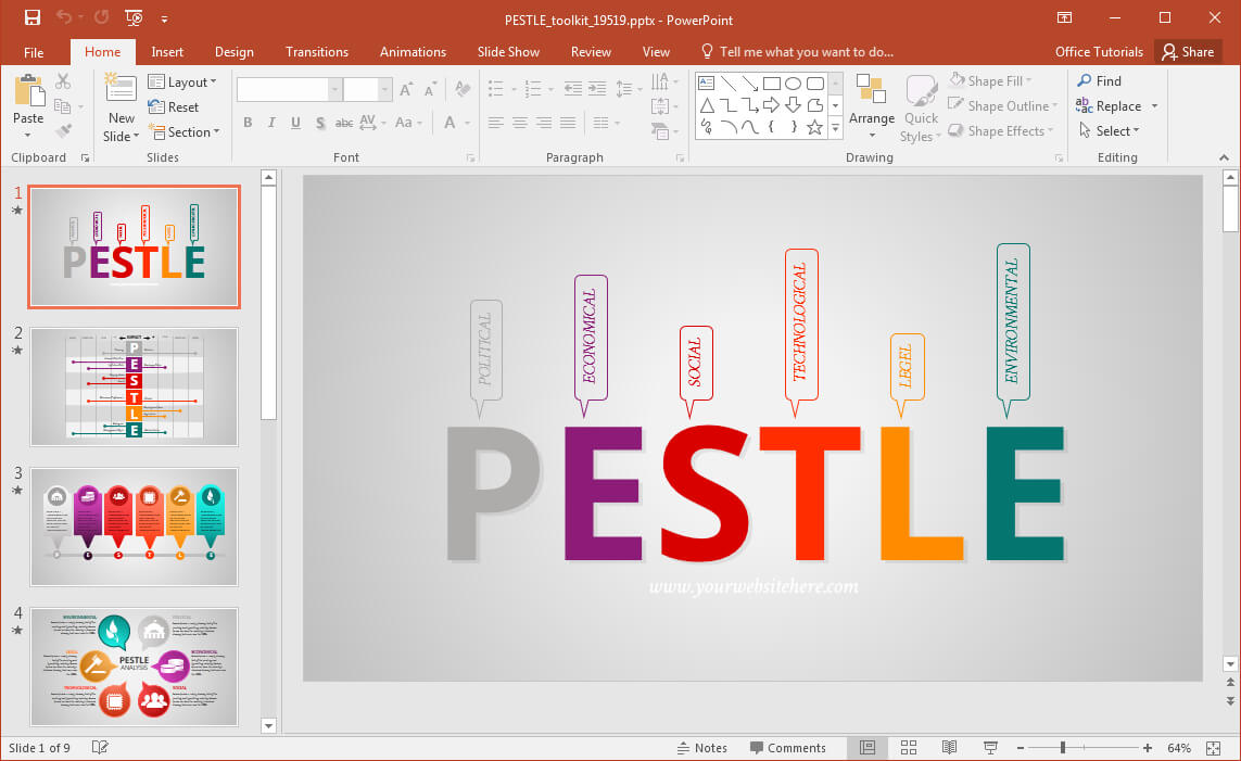 Animated Pestle Analysis Presentation Template For Powerpoint Regarding What Is A Template In Powerpoint