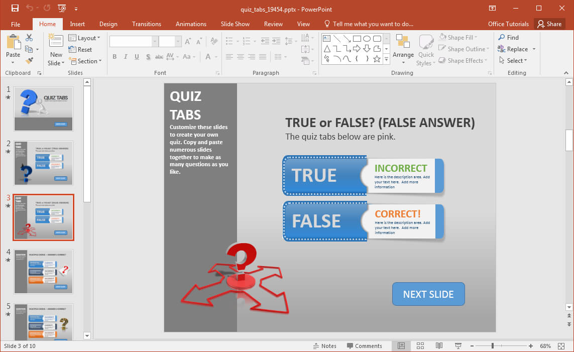 Animated Powerpoint Quiz Template For Conducting Quizzes Intended For Trivia Powerpoint Template