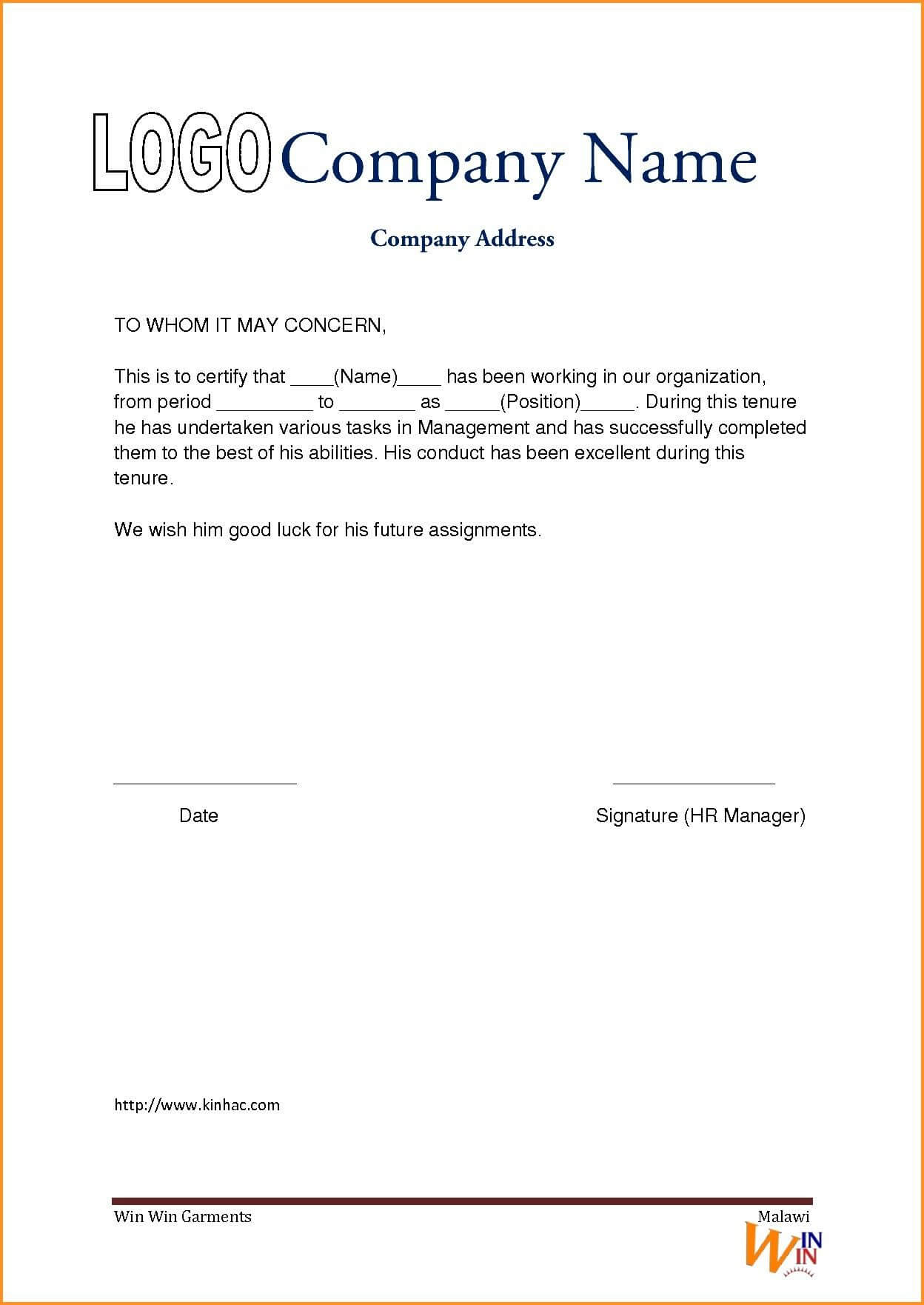 Apply For Experience Letter Format – Empathy Statements In In Template Of Experience Certificate