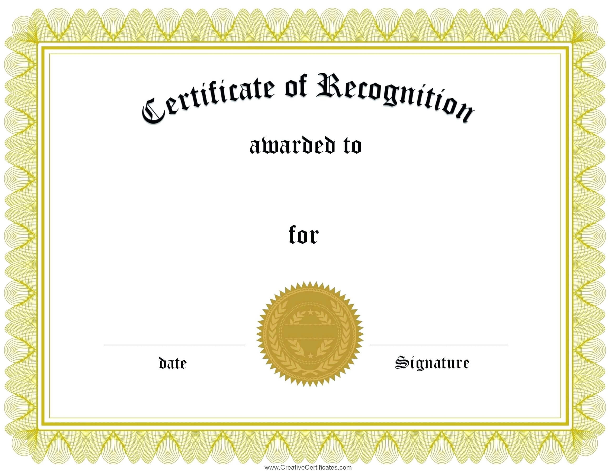 Appreciation Award Certificate Template Free | Certificate With Regard To Free Printable Certificate Of Achievement Template