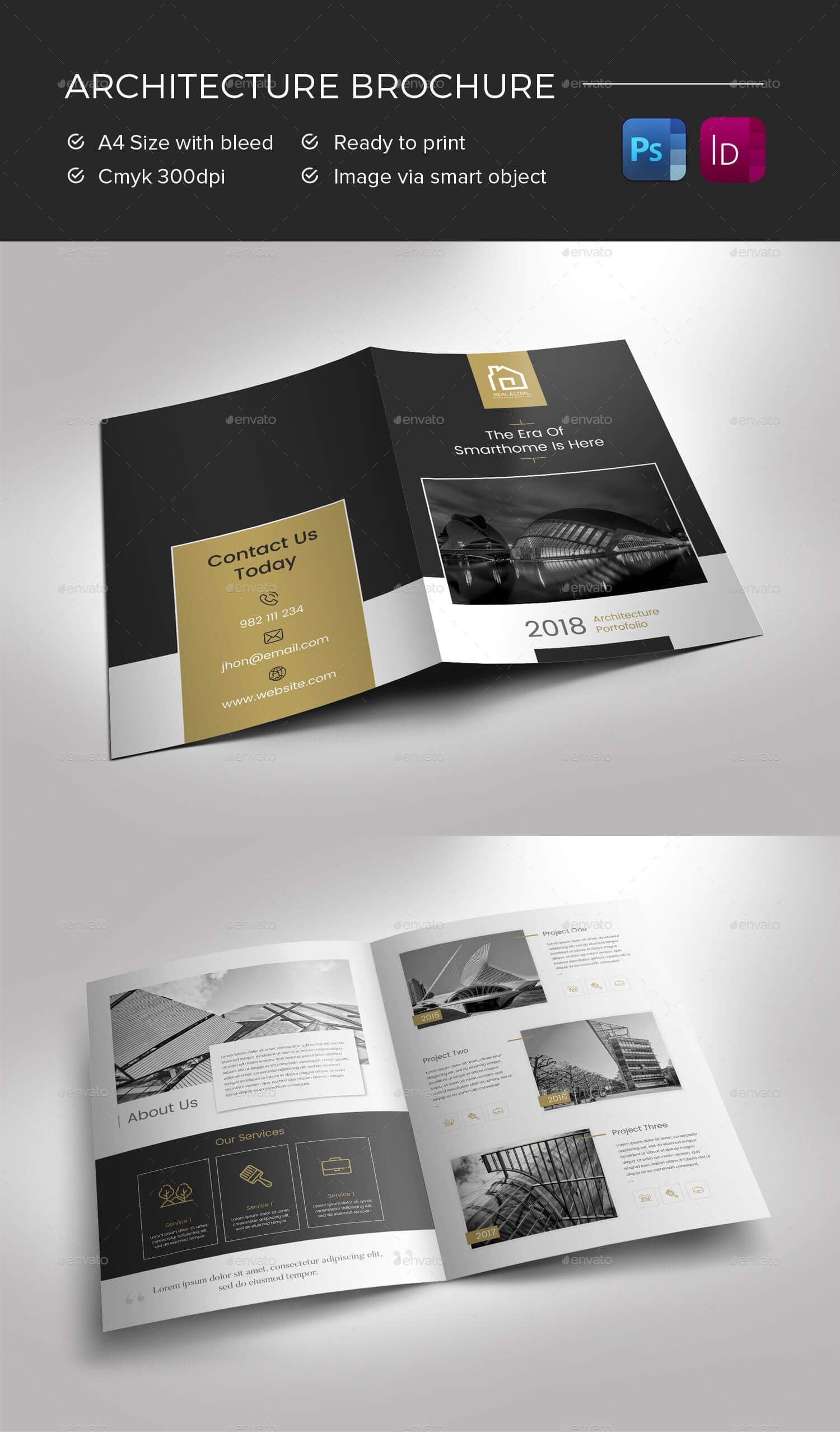 Architecture Brochure Preview - Graphicriver | Brochure Inside Architecture Brochure Templates Free Download