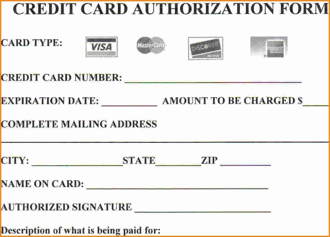 Are You At Risknot Using Credit Card Authorization Forms In Credit Card Payment Slip Template
