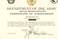 Army Certificate Of Completion Template | Certificate Of pertaining to Army Certificate Of Completion Template