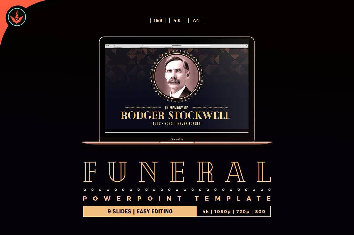 Art Deco Funeral Powerpoint Template #place#ways#today With Funeral Powerpoint Templates