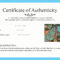 Artwork Authenticity Certificate Template In 2020 In Art Certificate Template Free