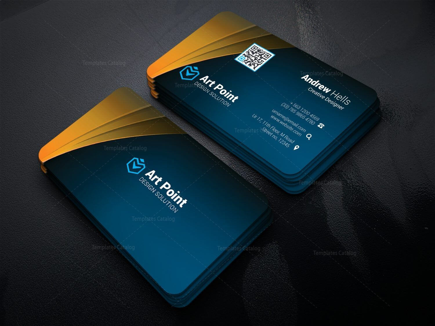 Asclepius Professional Corporate Visit Card Template 001322 With Professional Name Card Template