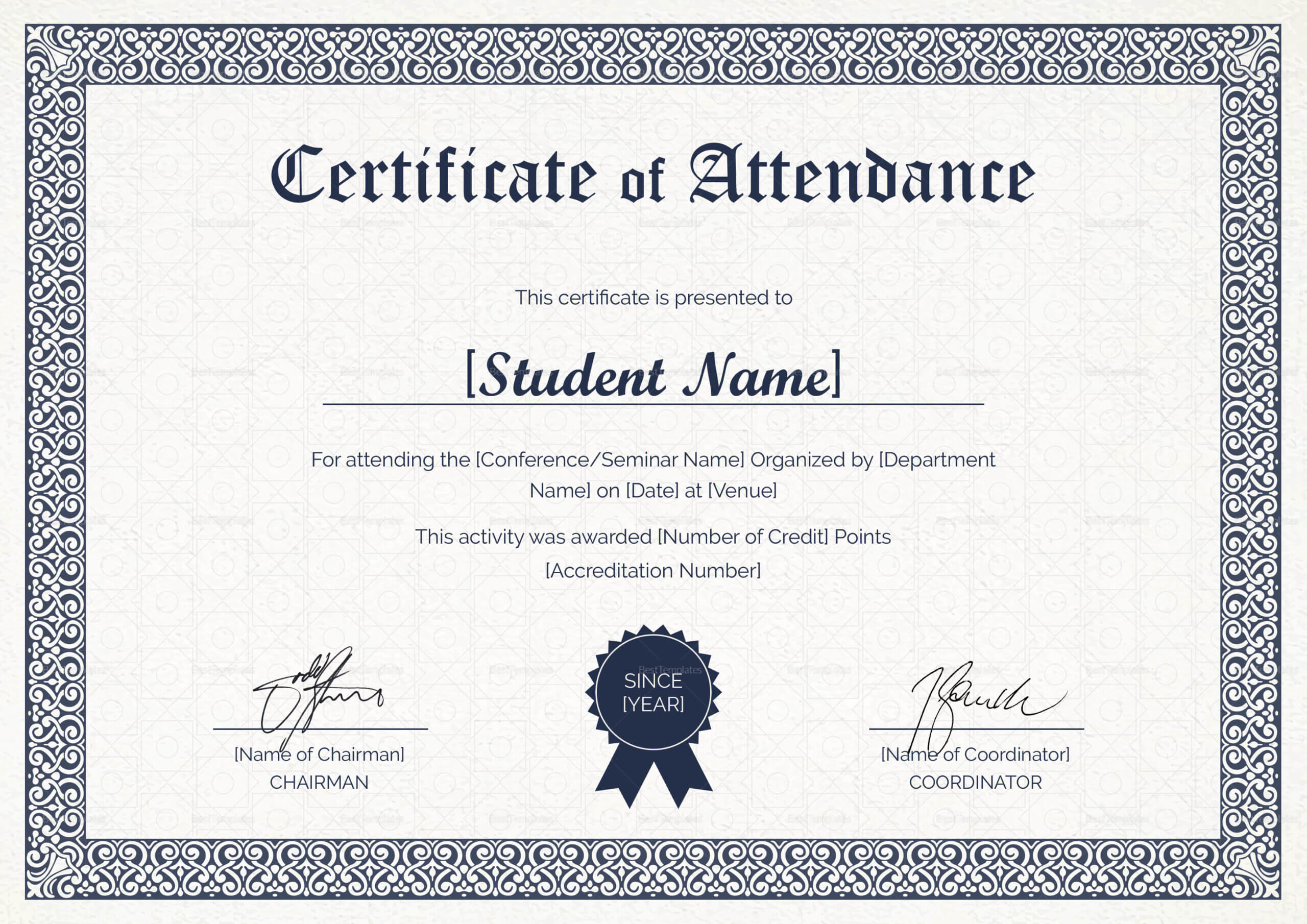 Attendance Certificate – Yatay.horizonconsulting.co Within Conference Certificate Of Attendance Template