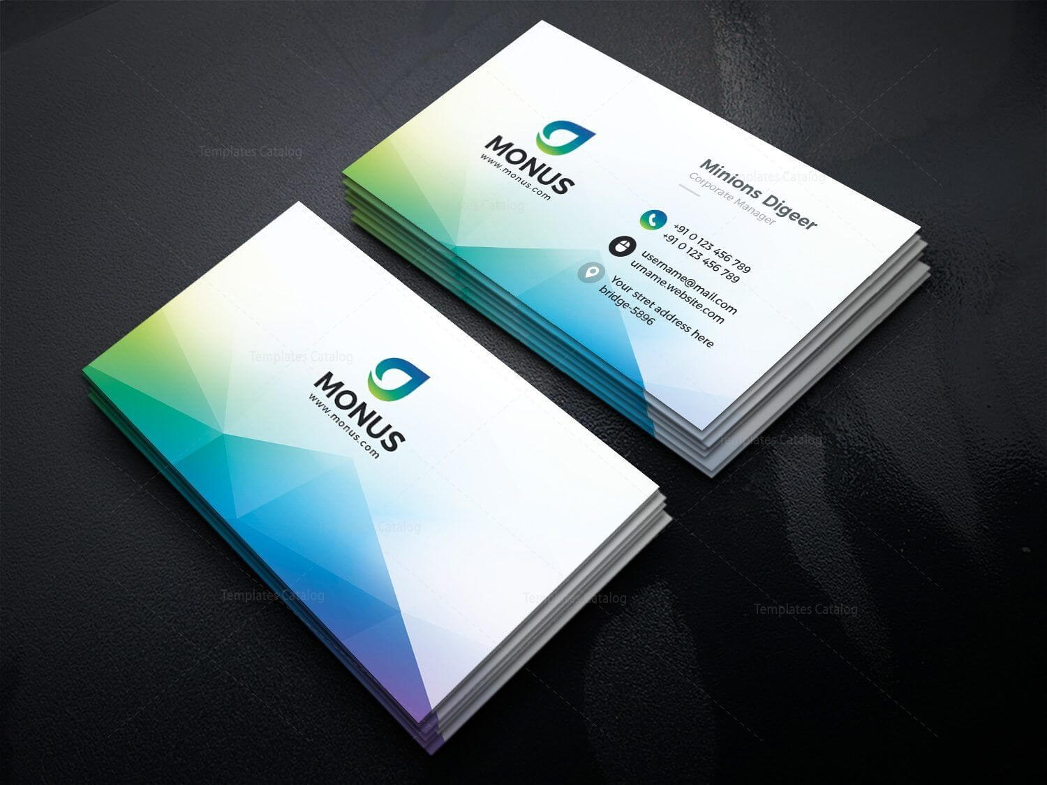 Aurora Modern Business Card Design Template 001593 With Regard To Create Business Card Template Photoshop