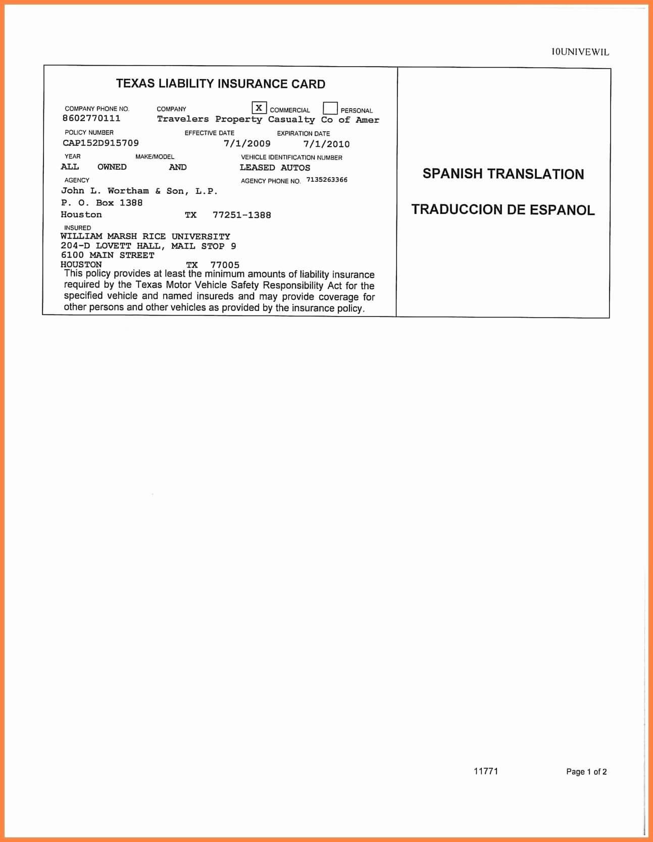 Auto Insurance Card Template Free Download #2 | Id Card Within Car Insurance Card Template Free