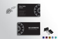 Automotive Business Card Template within Automotive Business Card Templates