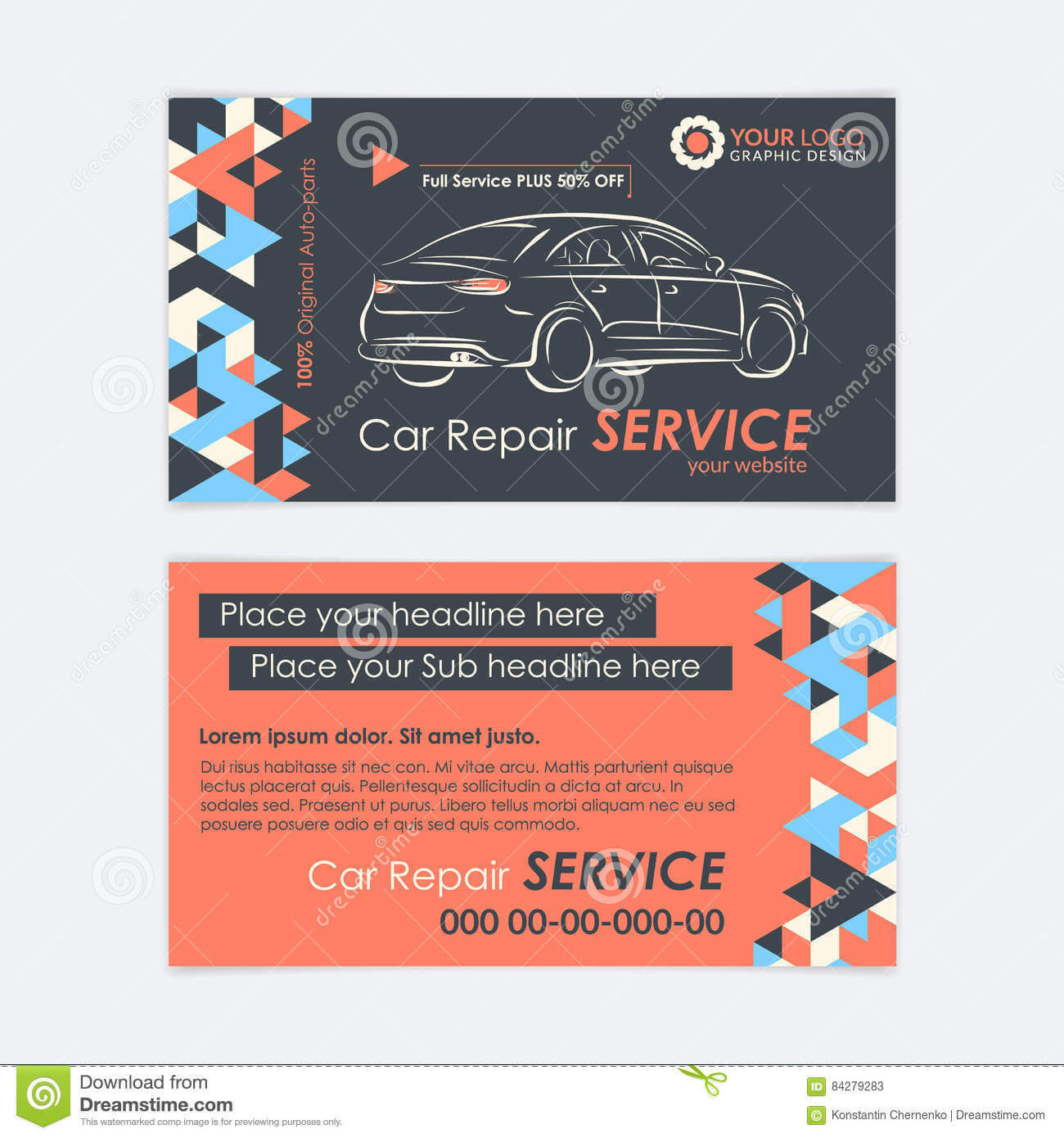 Automotive Service Business Card Template. Car Diagnostics Pertaining To Transport Business Cards Templates Free