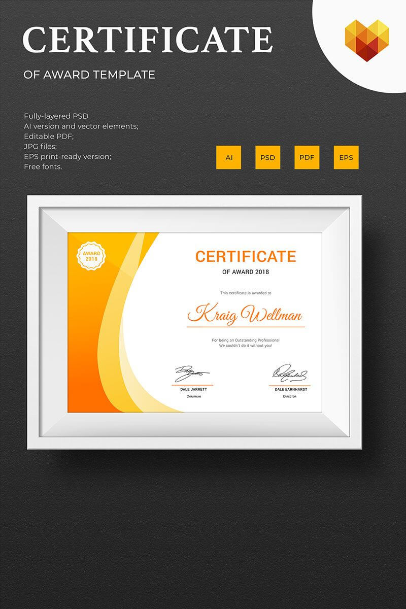 Award Certificate Template #73891 | Certificate Templates Inside Small Certificate Template