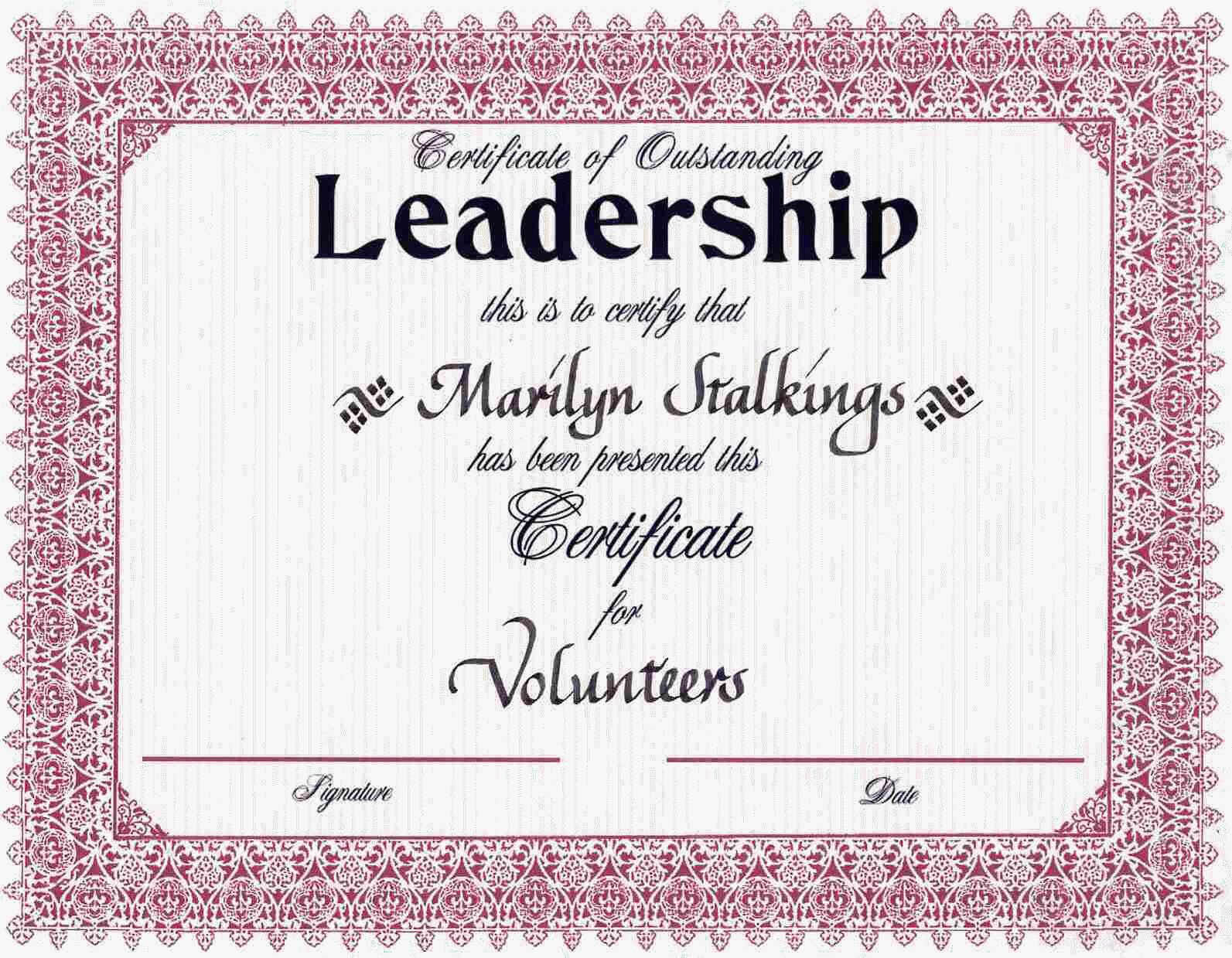 Award Certificates | Leadership Award Certificates | Award In Leadership Award Certificate Template