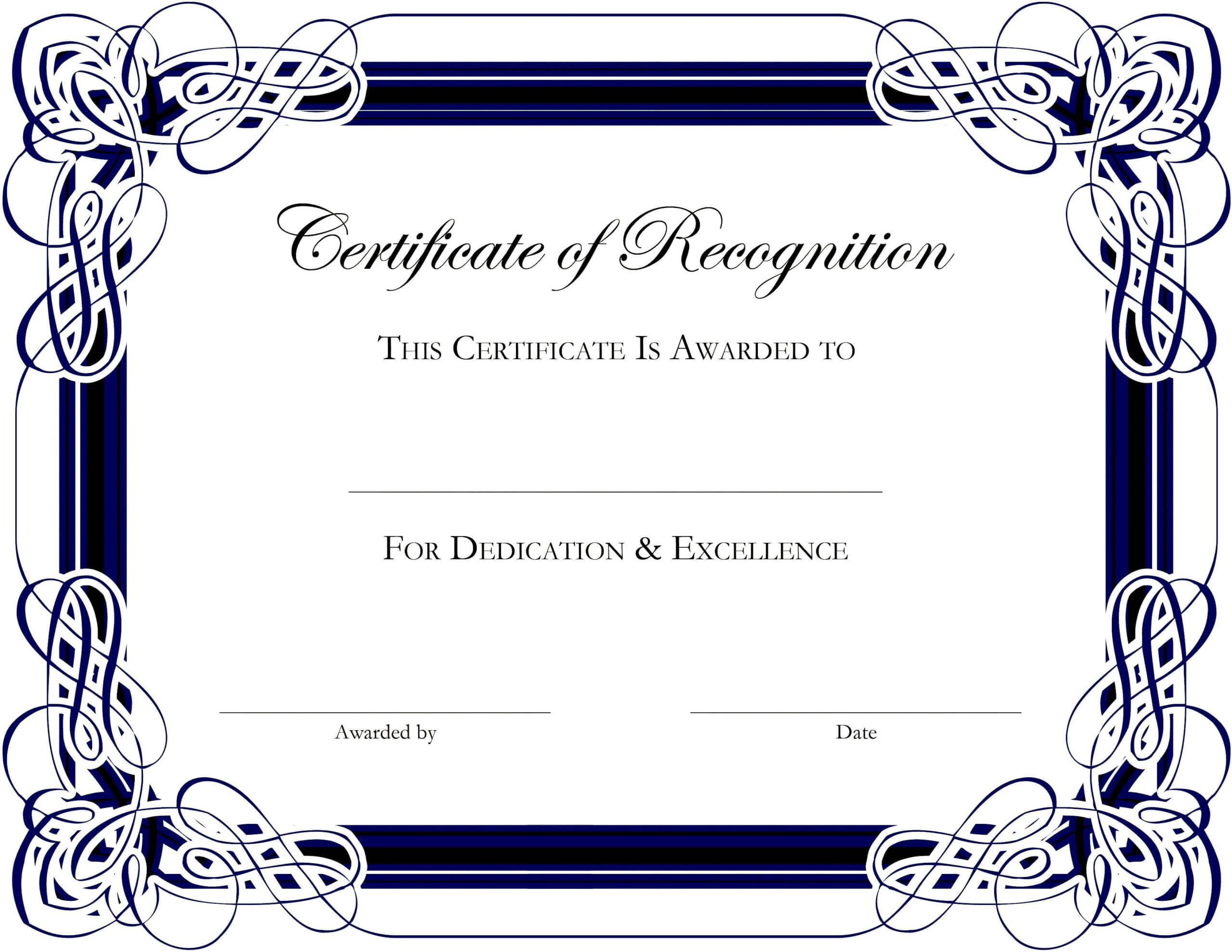 Award Templates For Microsoft Publisher | Besttemplate123 Inside Certificate Of Appreciation Template Free Printable
