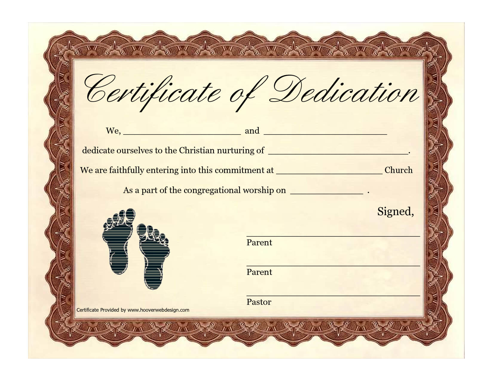 Baby Dedication Ceremony Certificate | Printable Certificate For Baby Dedication Certificate Template