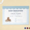 Baby Dedication Certificate Template Koranstickenco Baby Inside Baby Christening Certificate Template