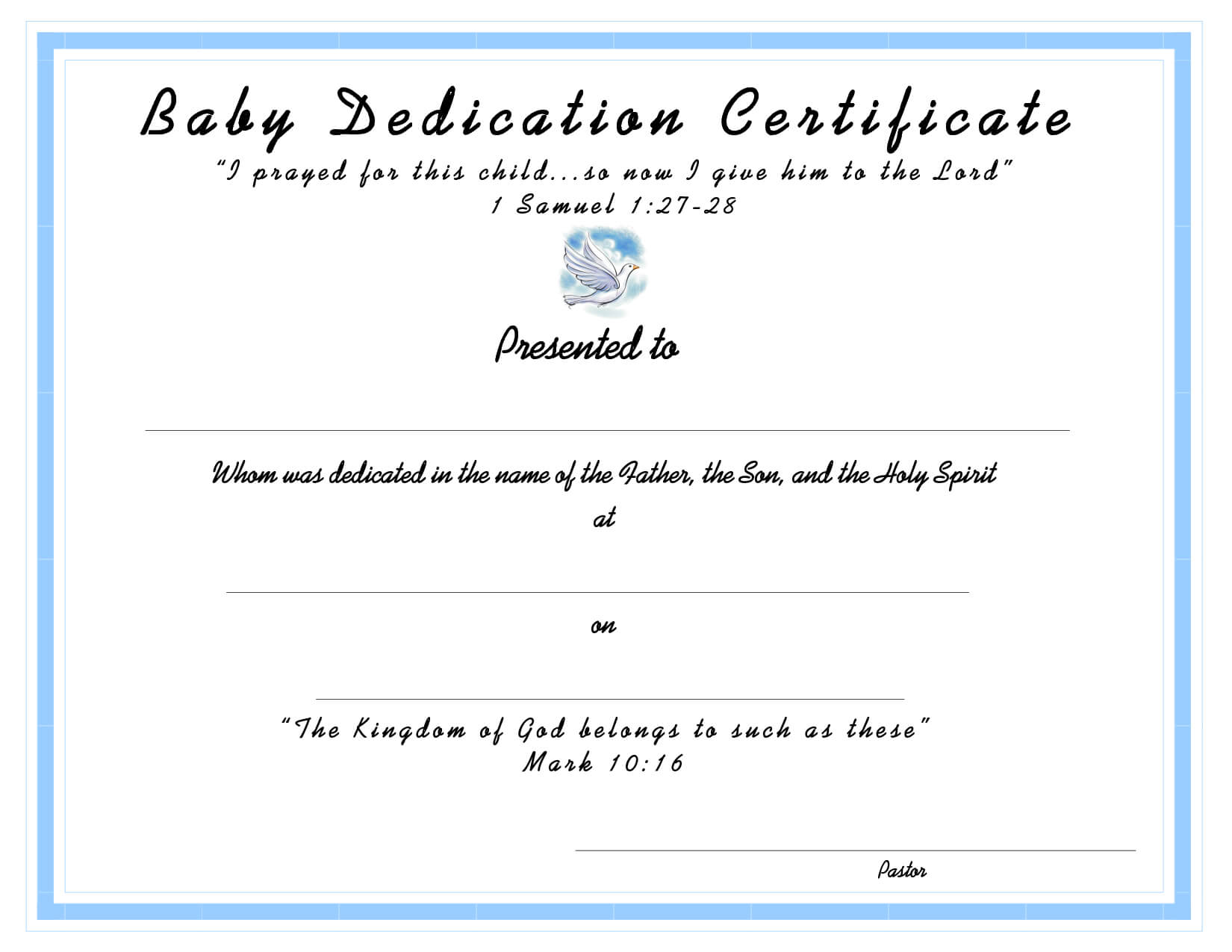 Baby Dedication Document Sample1650 X 1275 84 Kb Png X In Baby Christening Certificate Template