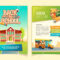 Back To School Brochure Vector Cartoon Template, Educational.. Within School Brochure Design Templates