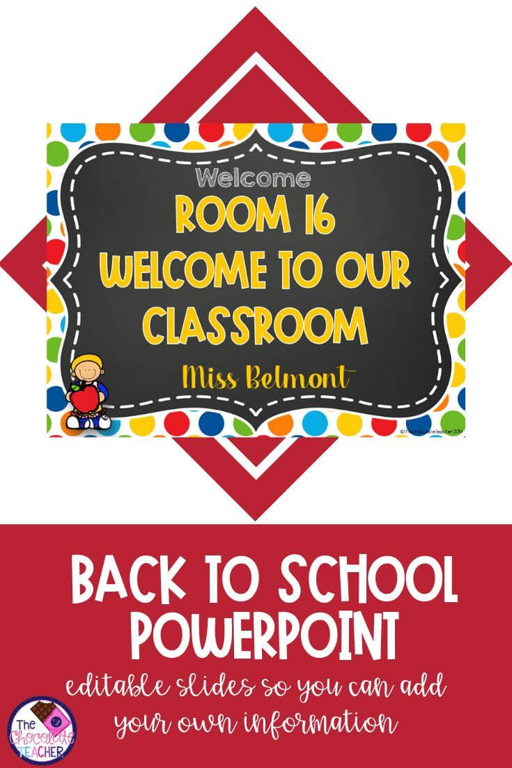 Back To School Powerpoint Editable Slides Chalkboard Theme For Back To School Powerpoint Template
