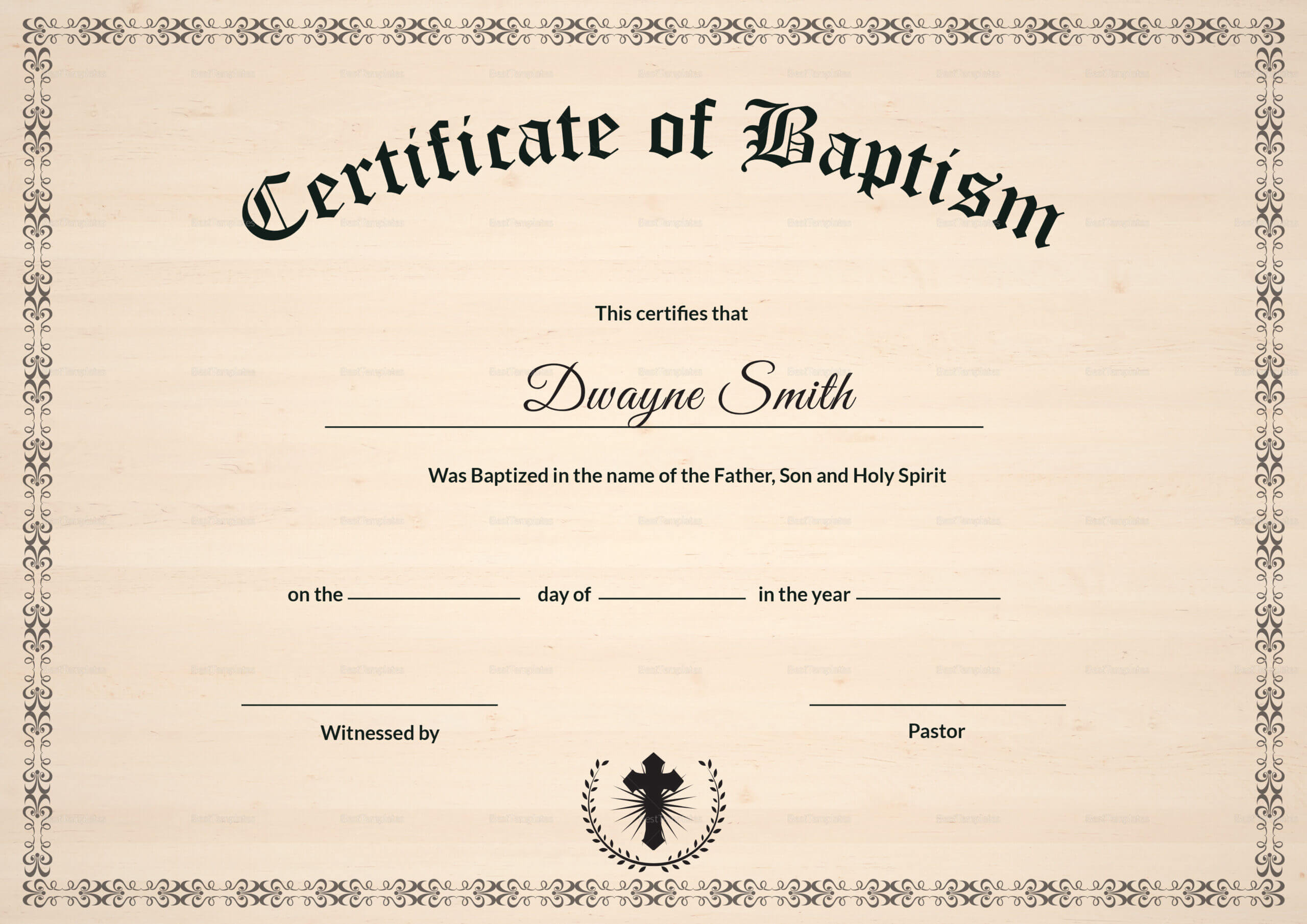 Baptism Certificate Template Download – Topa.mastersathletics.co Throughout Baptism Certificate Template Download