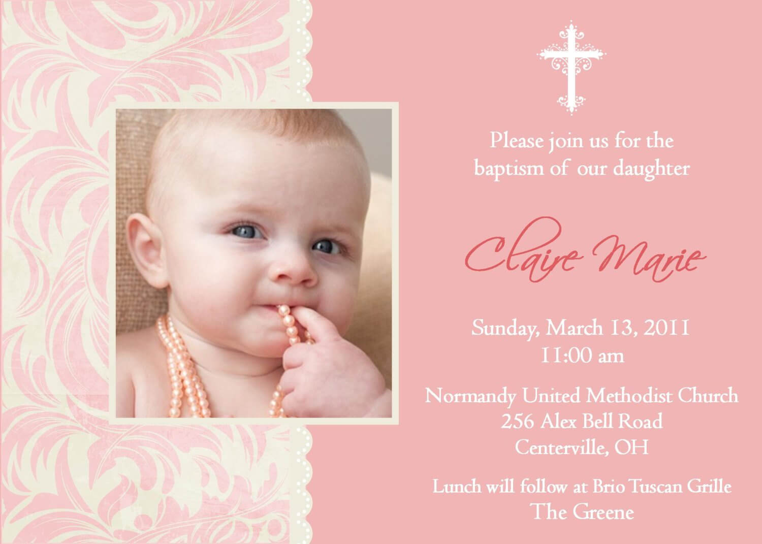 Baptism Invitation Card : Baptism Invitation Card Templates Pertaining To Free Christening Invitation Cards Templates
