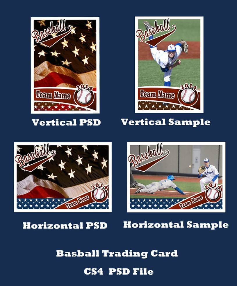 Baseball Card Template Psd Cs4Photoshopbevie55 On Deviantart With Baseball Card Template Psd