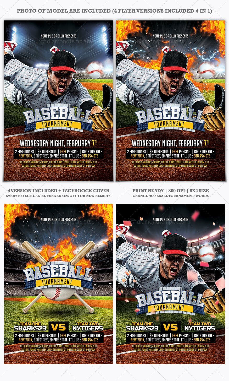 Baseball League Flyer, Baseball Flyer, Baseball League Flyer For Baseball Card Template Psd