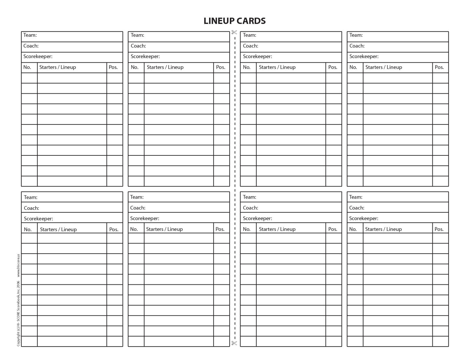 Baseball Lineup Card | Baseball Lineup, Team Mom Baseball Intended For Softball Lineup Card Template