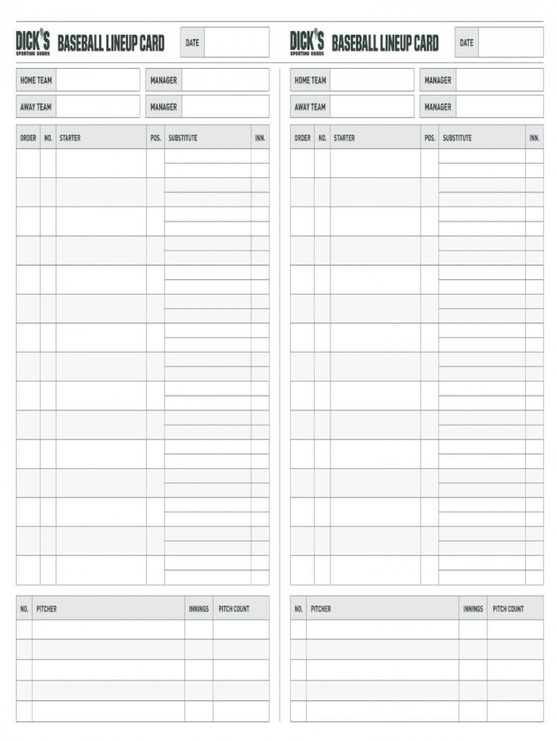 Baseball Lineup Template 023 Free Card Excel Frightening Regarding Free Baseball Lineup Card Template