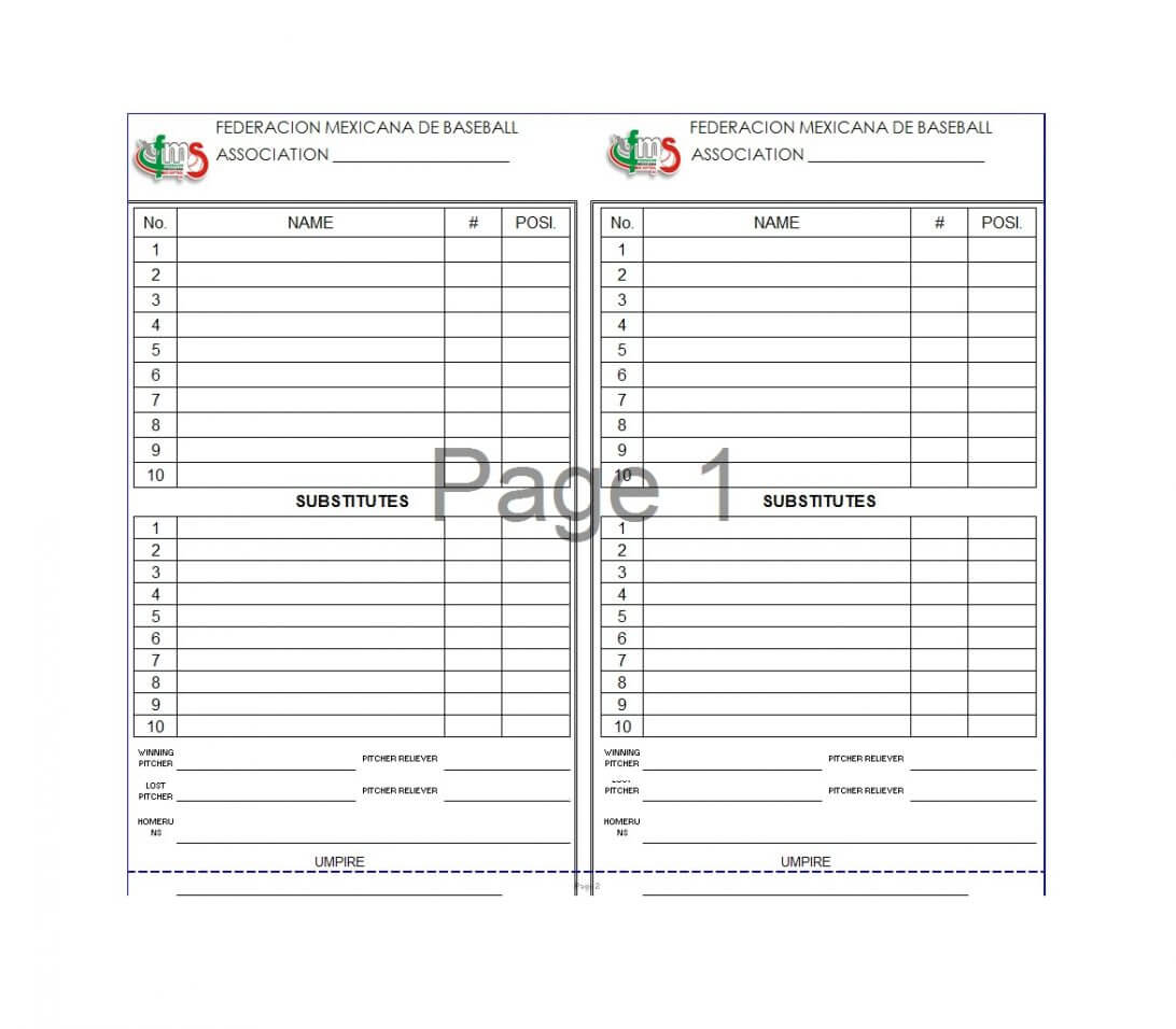 Baseball Lineup Template Free Fielding Card Pdf Printable Regarding Baseball Card Template Word