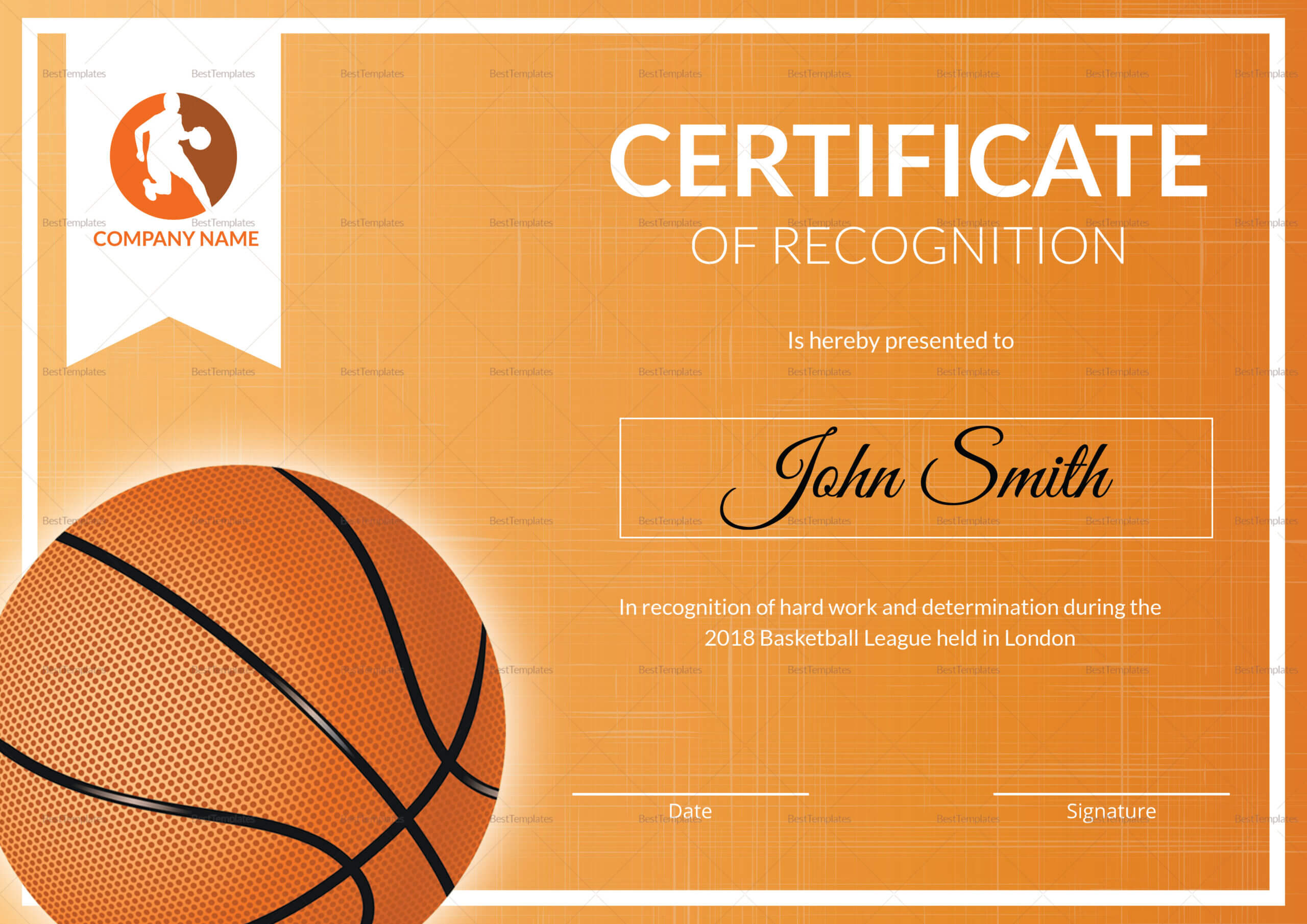 Basketball Certificate Template – Yatay.horizonconsulting.co Inside Basketball Certificate Template