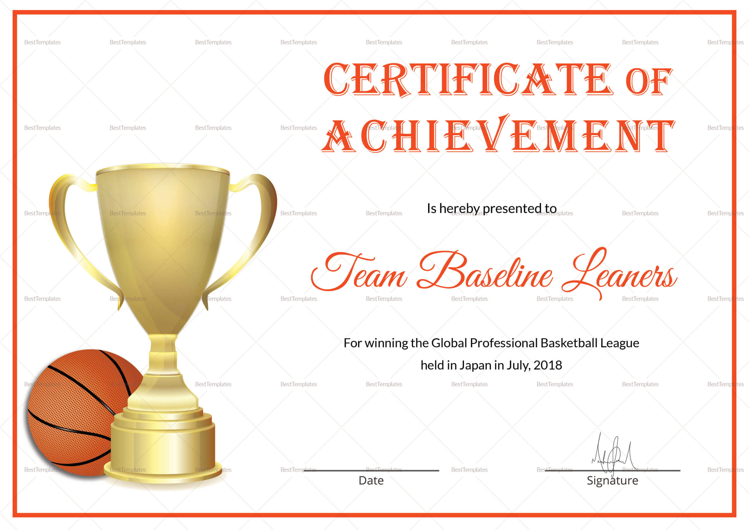 Basketball Certificate – Yatay.horizonconsulting.co Regarding Basketball Certificate Template