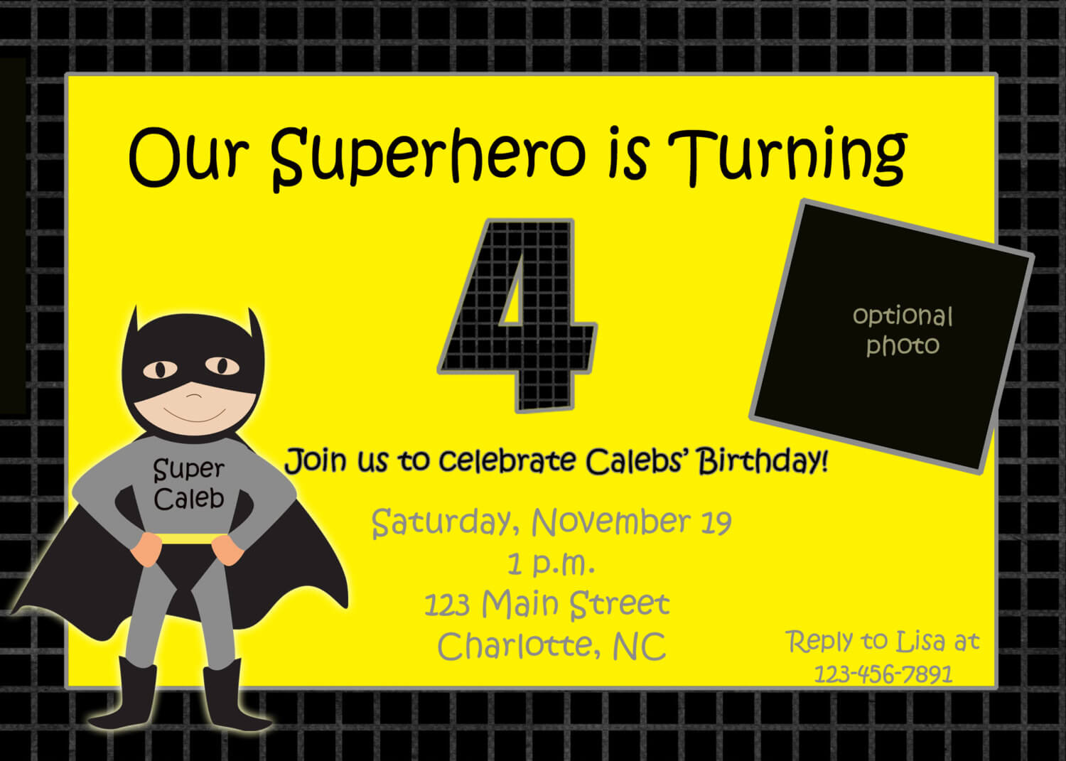 Batman Birthday Invitations Templates Ideas : Batman Intended For Superhero Birthday Card Template