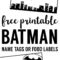 Batman Name Tags Free Printable | Batman Birthday, Birthday Inside Batman Birthday Card Template