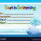 Best In Swimming Award Template With Whale In Inside Swimming Certificate Templates Free