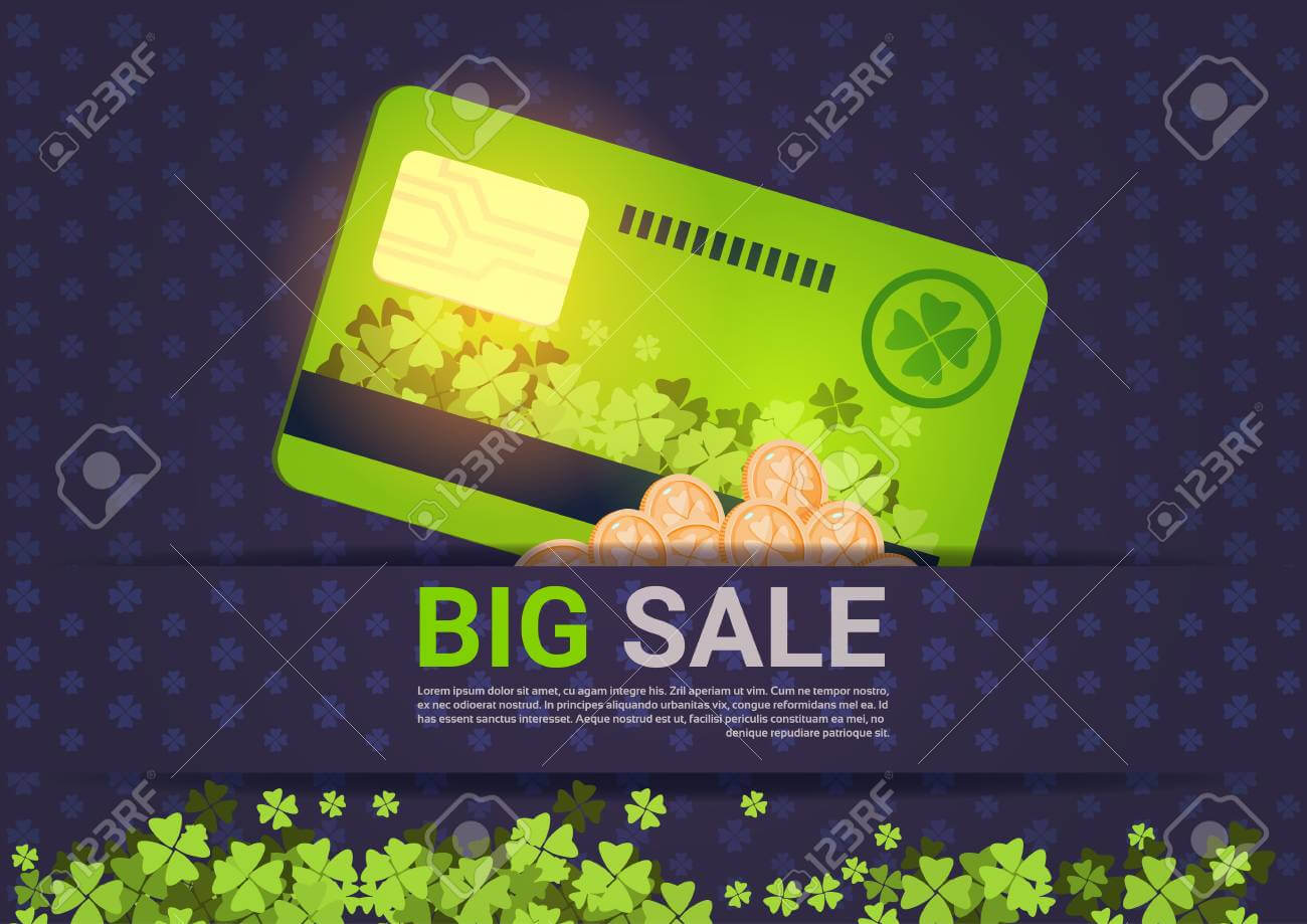 Big Sale For St. Patrick's Day Holiday Poster Template Credit.. In Credit Card Templates For Sale