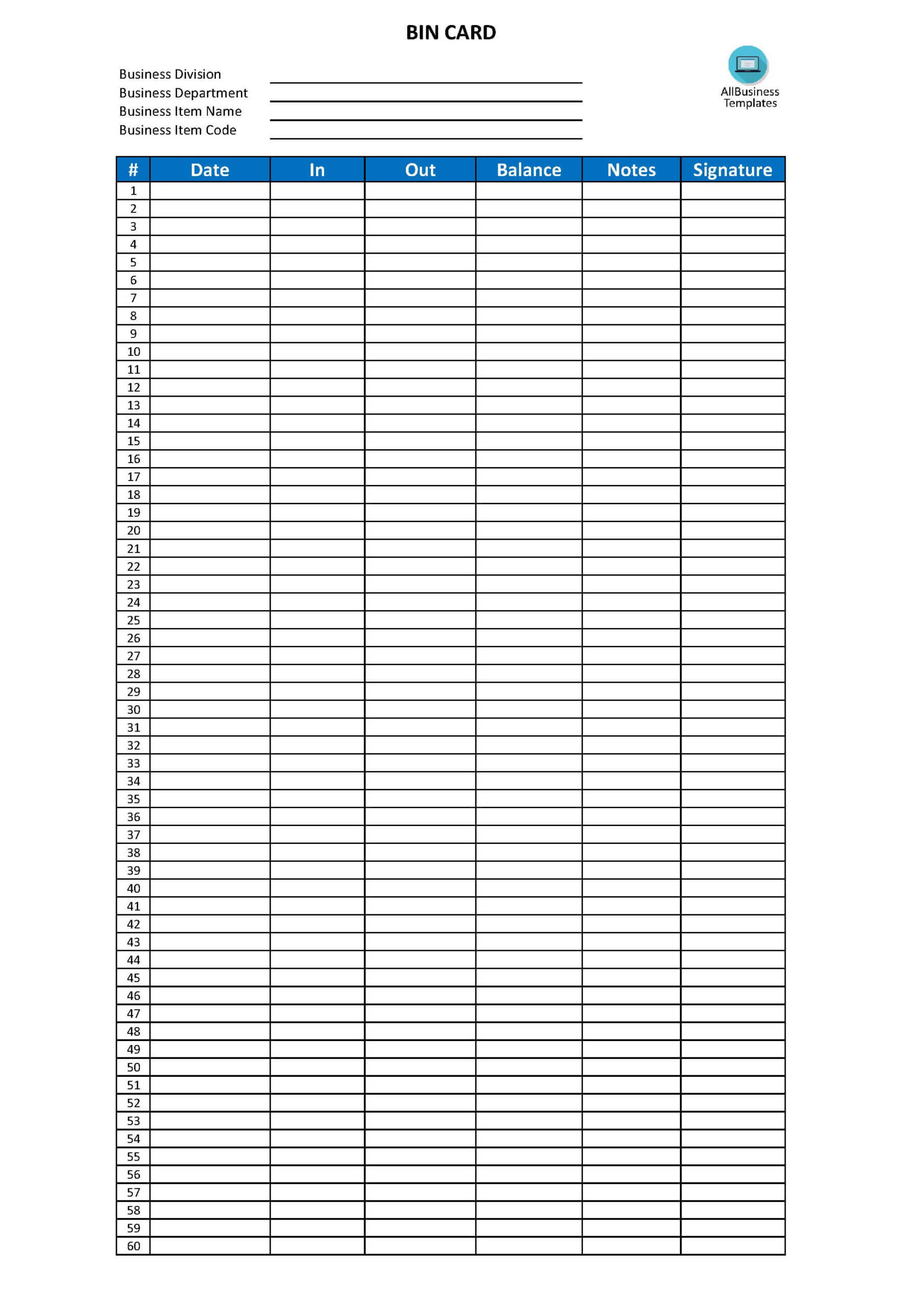 Bin Card Format Excel - Are You Managing A Store And Like To Inside Bin Card Template