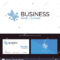 Bio, Dna, Genetics, Technology Blue Business Logo And With Bio Card Template